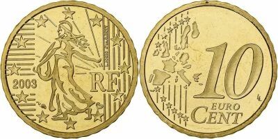 Francia 10 cent 2003 ? Proof (BE) ? From Official Set
