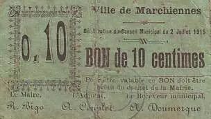 Francia 10 cent. Marchiennes