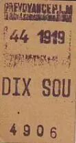 Francia 10 cent. Paris Pr&eacute;voyance P L M de 10 sou