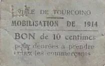 Francia 10 cent. Tourcoing Mobilisation de 1914