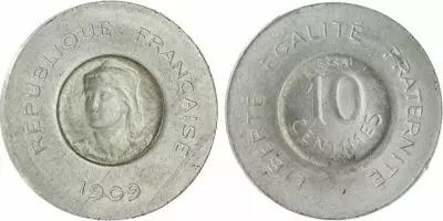Francia 10 Centimes - 1909  ESSAI of Rude - XF