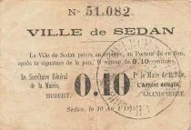 Francia 10 Centimes - City of Sedan - 10-08-1915