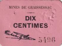 Francia 10 Centimes - Mines de Graissessac