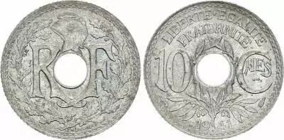 Francia 10 Centimes, Lindauer - 1941 - PCGS MS65