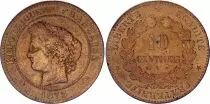 Francia 10 Centimes Ceres - 1873 A Paris - Fine - KM.815.1