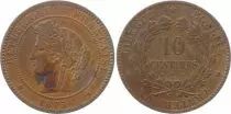 Francia 10 Centimes C�r�s - Third R�public - 1875 K
