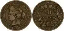 Francia 10 Centimes C&eacute;r&egrave;s - Third R&eacute;public - 1880 A Paris