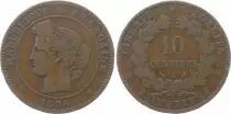 Francia 10 Centimes C&eacute;r&egrave;s - Third R&eacute;public - 1896 A (Torch)