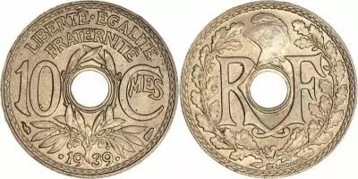 Francia 10 Centimes Liberty Cap - 1939