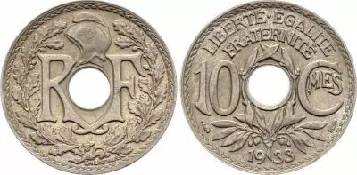 Francia 10 Centimes Lindauer - 1933