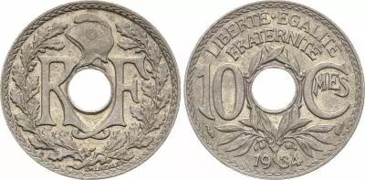Francia 10 Centimes Lindauer - 1934