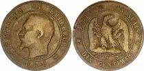 Francia 10 Centimes Napoleon III - 1853 W Lille - Fine - KM.771.7
