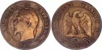 Francia 10 Centimes Napoleon III Laureate head - 1861 BB Strasbourg  - Fine - KM.798.2