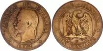 Francia 10 Centimes Napoleon III Laureate head - 1862 BB Strasbourg  - Good - KM.798.2