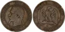 Francia 10 Centimes Napoleon III Nude head - 1854 BB Strasbourg