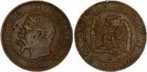 Francia 10 Centimes Napoleon III Nude head - 1854 D Lyon