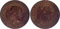Francia 10 Centimes Napoleon III Nude head - 1855 B Rouen - VF