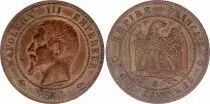 Francia 10 Centimes Napoleon III Nude head - 1856 A Paris - VF