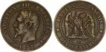 Francia 10 Centimes Napoleon III Nude head - 1857 BB Strasbourg