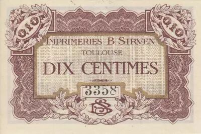 Francia 10 centimes Toulouse City