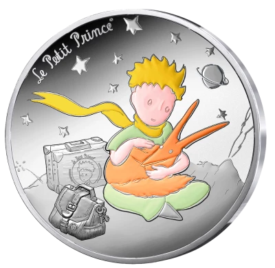 Francia 10 Euros - Little Prince Fox - Colorized - Silver