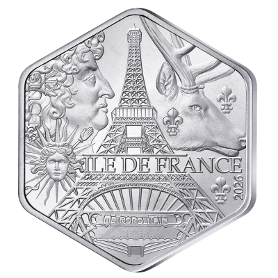 Francia 10 euros - The Sun King & �le de France - Hexagonal Silver - 2026