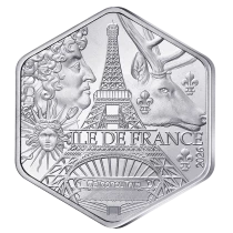 Francia 10 euros - The Sun King & &Icirc;le de France - Hexagonal Silver - 2026