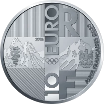 Francia 10 Euros - Winter Olympics - the passing of the torch: Milan Cortina 2026 and the French Alps 2030 BE 2026