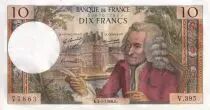 Francia 10 Francs  - Voltaire - 04-01-1968 - Serial V.395 - XF - P.147