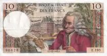 Francia 10 Francs  - Voltaire - 05-11-1965 - Serial E.195 - VF to XF - P.147