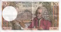 Francia 10 Francs  - Voltaire - 07-09-1972 - Serial C.803 - XF - P.147