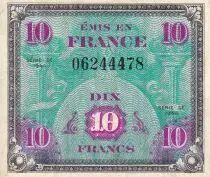 Francia 10 Francs - Allied Military Currency - 1944 - Without Serial - XF - P.116