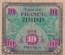 Francia 10 Francs - Allied Military Currency - 1944 - Without Serial 21311819 - P.116
