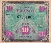 Francia 10 Francs - Allied Military Currency - 1944 - Without Serial