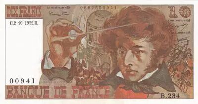 Francia 10 Francs - Berlioz -  02-10-1975 - Serial B.234