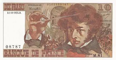 Francia 10 Francs - Berlioz - 01-08-1974 - Serial M.81 - P.150