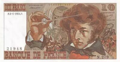Francia 10 Francs - Berlioz - 02-01-1976 - Serial N.279 - P.150