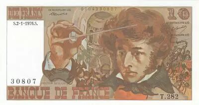 Francia 10 Francs - Berlioz - 02-01-1976 - Serial T.282