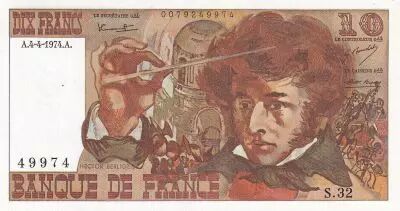 Francia 10 Francs - Berlioz - 04-04-1974 - Serial S.32 - P.150