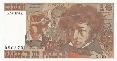 Francia 10 Francs - Berlioz - 05-08-1976 - Serial S.292