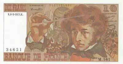 Francia 10 Francs - Berlioz - 06-03-1975 - Serial M.161