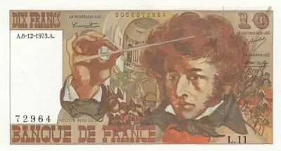 Francia 10 Francs - Berlioz - 06-12-1973 - Serial L.11