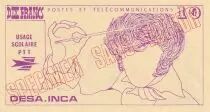 Francia 10 Francs - Desa Inca PTT - Post and telecom - No value