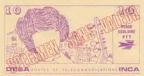 Francia 10 Francs - Desa Inca PTT - Post and telecom - No value