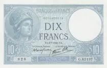 Francia 10 Francs - Minerva - 02-01-1941 - Serial G.83137