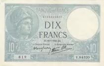 Francia 10 Francs - Minerva - 16-01-1941 - Serial V.84330