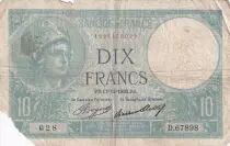 Francia 10 Francs - Minerva - 17-12-1936 - Serial D.67898 - P.73
