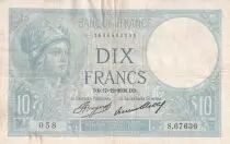 Francia 10 Francs - Minerva - 17-12-1936 - Serial S.67636 - P.73