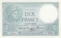 Francia 10 Francs - Minerva - 19-10-1939 - Serial S&eacute;rie Y.74829