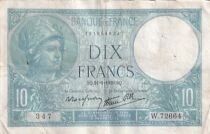 Francia 10 Francs - Minerva - September 21, 1939 - W Series
